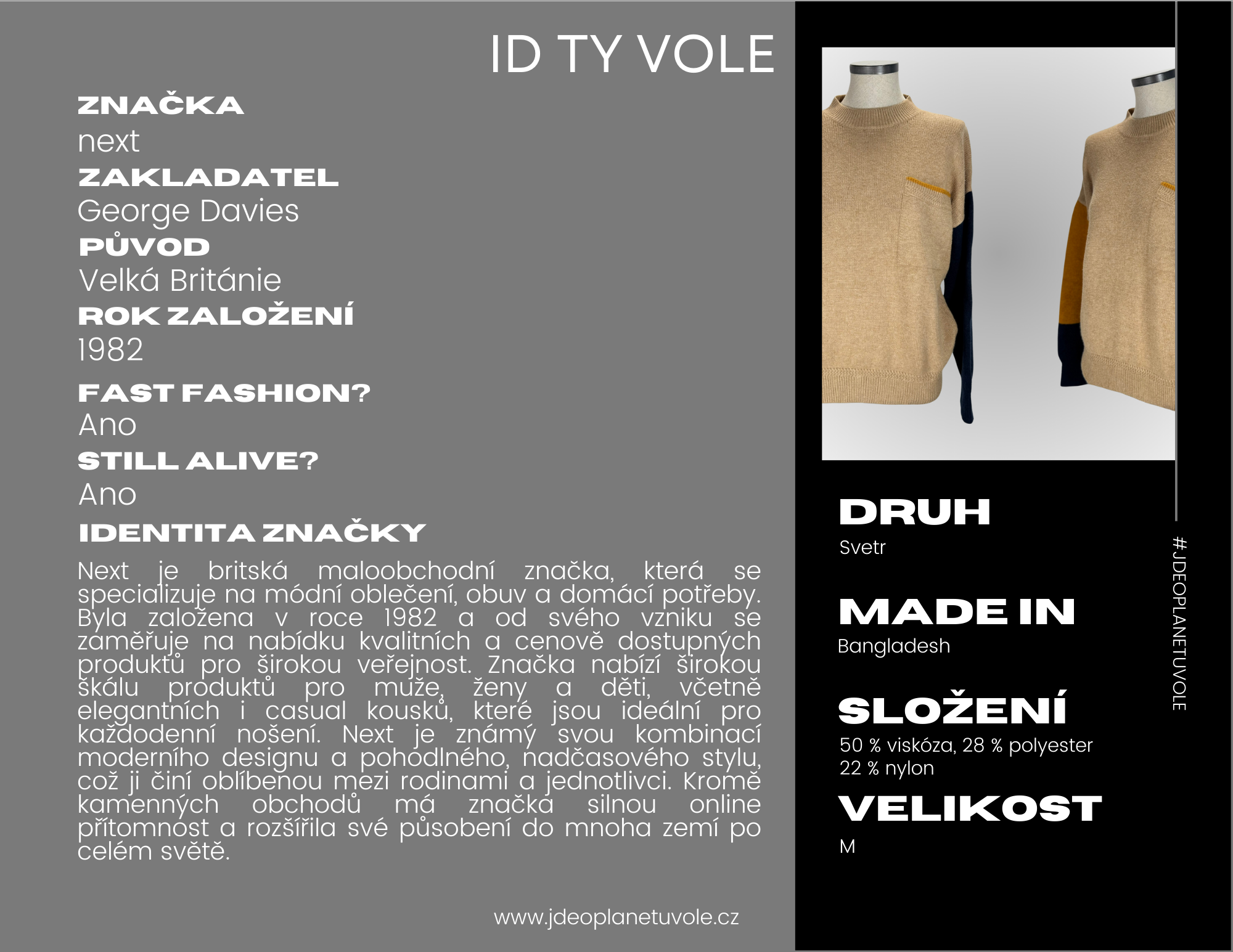 next - hnědá viskóza